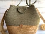 cartera yute y cordon