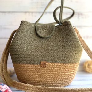 cartera yute y cordon