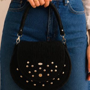 Cartera Bandolera Negra Artesanal